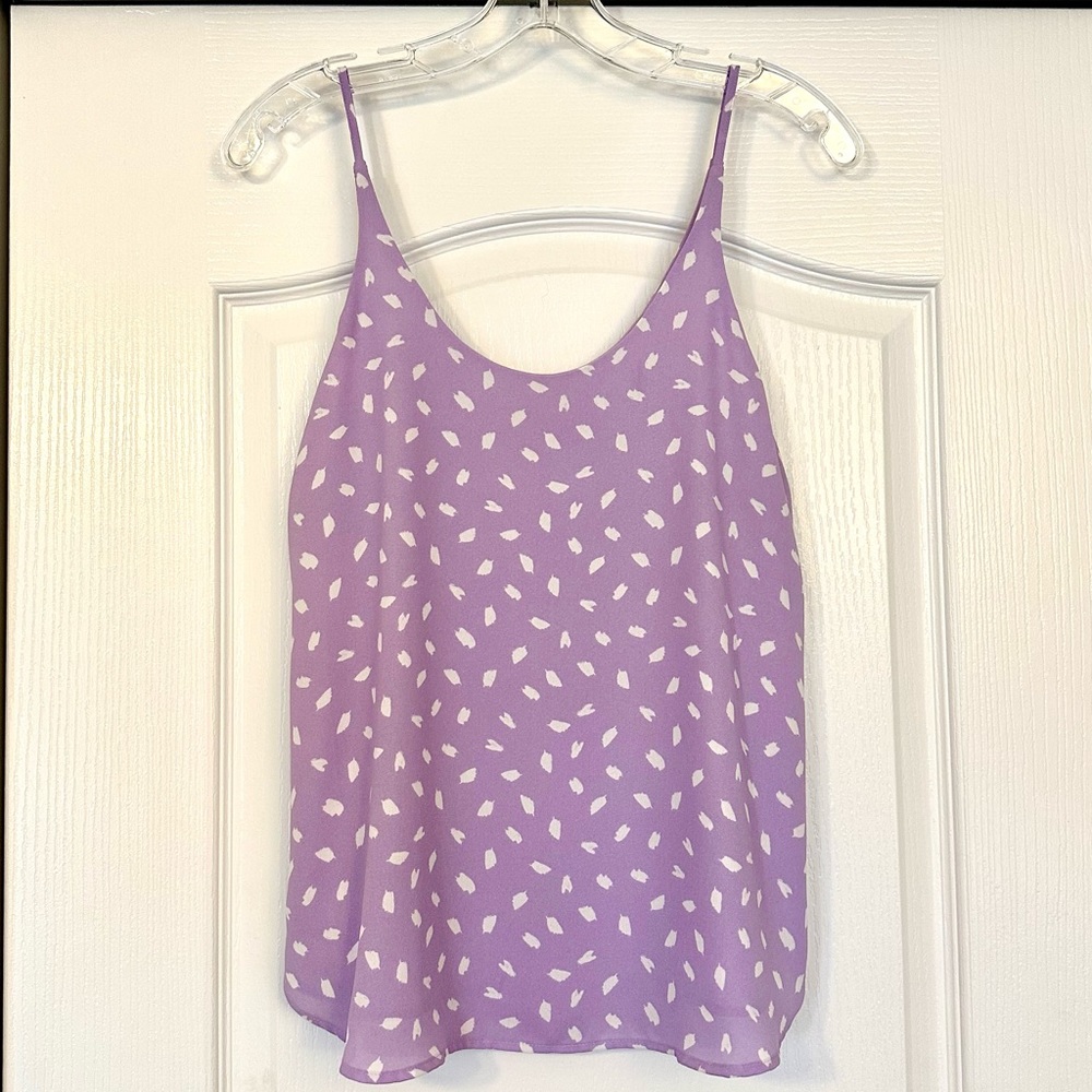 LOFT Lavender and White Camisole Size XS